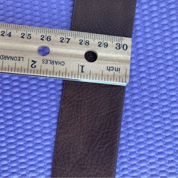 Chico's Brown adjustable belt brass buckle with tan/brown stones SZ M/L … - Picture 7 of 11